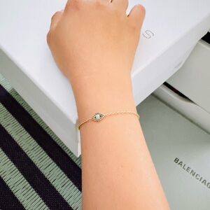 14kt yellow gold Sydney Evan Bracelet Eye